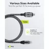 Wentronic goobay - Tinklo kabelis - 24 kontaktų USB-C (M) į RJ-45 (M) - 1,0 m - 6 mm - FTP - CAT 6 - USB 3.1 - pintas kabelis - Juoda, Sidabrinė (70696)