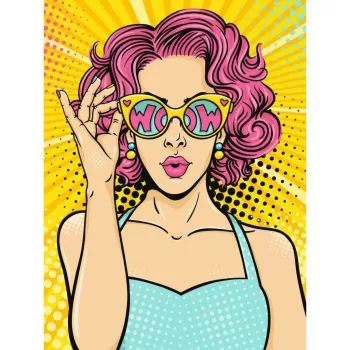 „Ravensburger“ tapybos rinkinys „CreArt ART Collection Canvas Edition“ — Lady in Pink (PopArt)