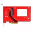 DeLOCK PCI Express x4 kortelė į 1 x vidinę U.3 sąsają, raudona sidabrinė