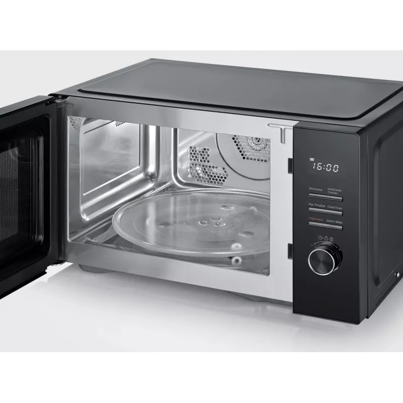 Kombinuota mikrobangų krosnelė SEVERIN MW 7798, pastatoma, 29 l, 900 W, juoda, 315 mm sukamoji lėkštė