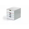 Patvari Durable VARICOLOR MIX 4 plastikinė stalčių spintelė, pilka, 4 stalčiai