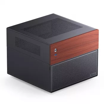 Jonsbo N4 Microtower korpusas juodas patvarus plieninis kompaktiškas PC korpusas