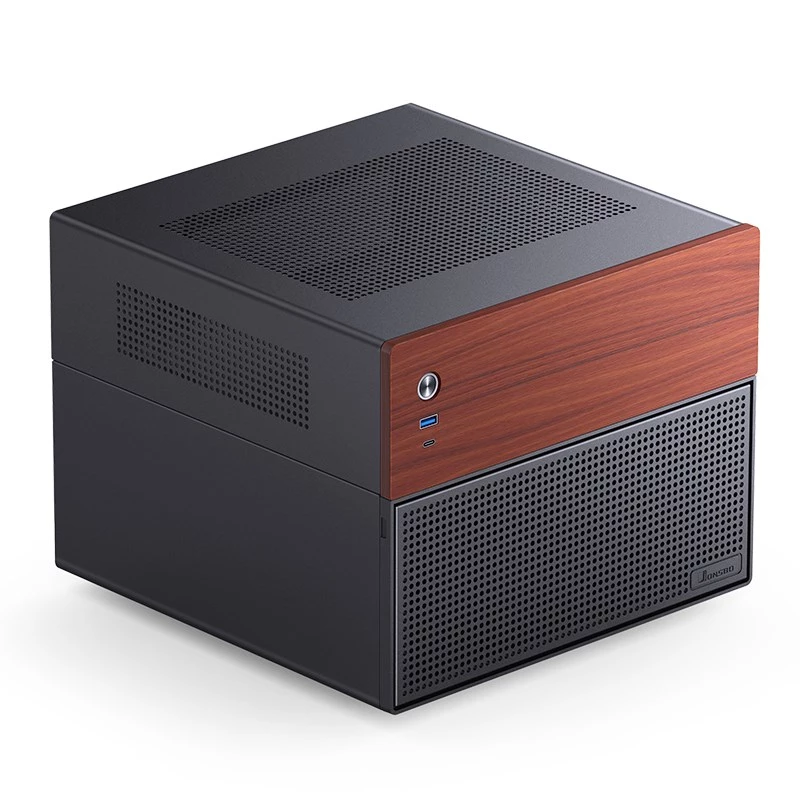 Jonsbo N4 Microtower korpusas juodas patvarus plieninis kompaktiškas PC korpusas