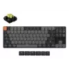 Mechaninė klaviatūra Keychron K1X-A4 80% QWERTY anglų k., USB + Bluetooth, 87 klavišai, LED foninis apšvietimas, pilka
