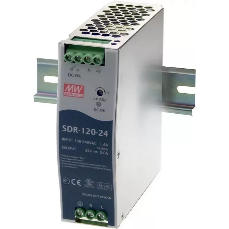 Maitinimo blokas MEAN WELL SDR-120-12 120W Metalinis