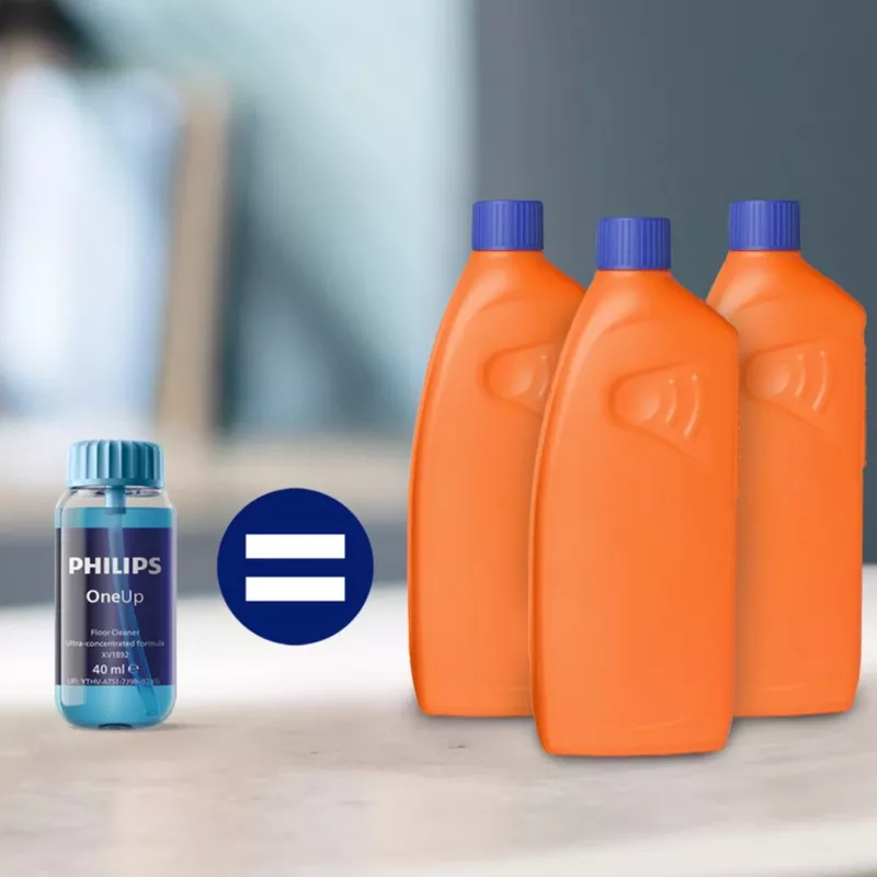Philips OneUp ultra-koncentruotas grindų valiklis, lazdelinis dulkių siurblys, mėlynas, 40 ml, skystis (koncentratas), Philips OneUp, 30 mm