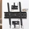 Sieninis televizoriaus laikiklis MACLEAN MC-748A VESA 100x100–400x400 mm pasukamas, juodas, apkrova iki 45 kg