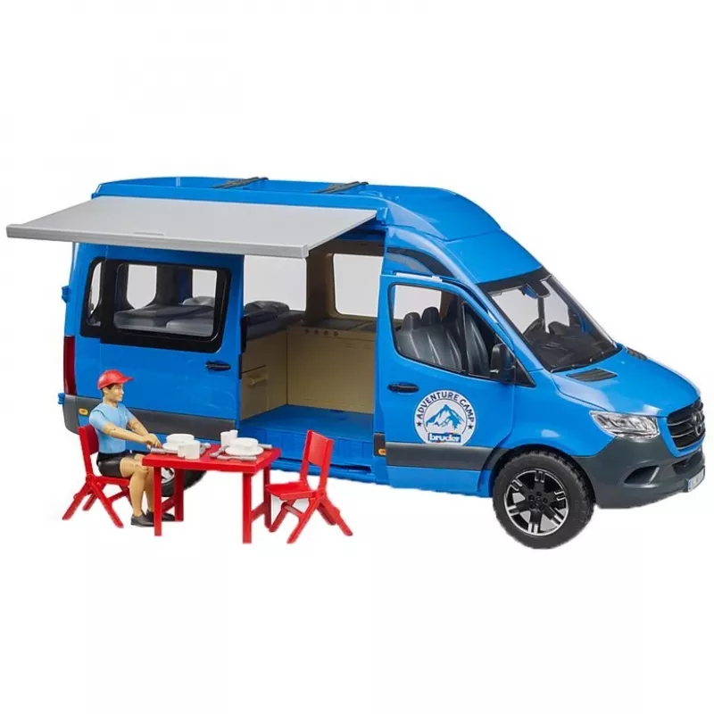 BRUDER kemperis MB Sprinter 02684 su vairuotoju – mastelinis transporto priemonės modelis žaislas