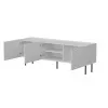 TV spintelė Cama LUCCA 3D 165×40×59 cm, balta, medžio drožlių plokštės viršus