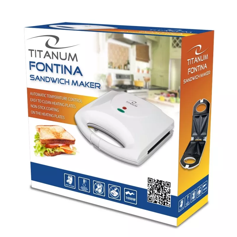 Sumuštinių keptuvas Titanum Fontina TKT006W, 1000 W, baltas
