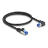 Tinklo kabelis DeLOCK RJ45 Cat.6A S/FTP 0,5 m juodas