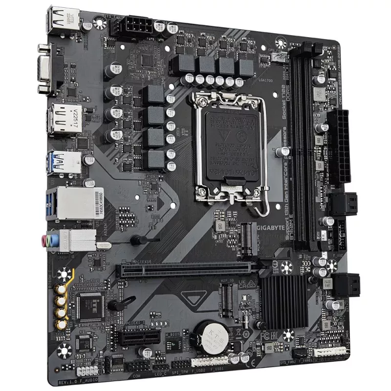 GIGABYTE B760M E 1.0 Intel B760 LGA1700 Micro-ATX DDR5 pagrindinė plokštė