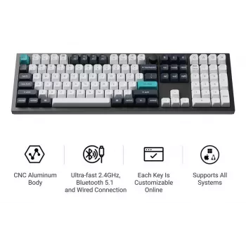 Mechaninė klaviatūra Keychron Q6 Max QMK VIA su Gateron Jupiter jungikliais, pilno dydžio išdėstymas