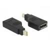 Delock adapteris mini DisplayPort 1.2 kištukas > DisplayPort lizdas 4K 90° pasuktas - DisplayPort adapteris - Mini DisplayPort (M) kampuotas į DisplayPort (W) kampuotas - juoda (65626)
