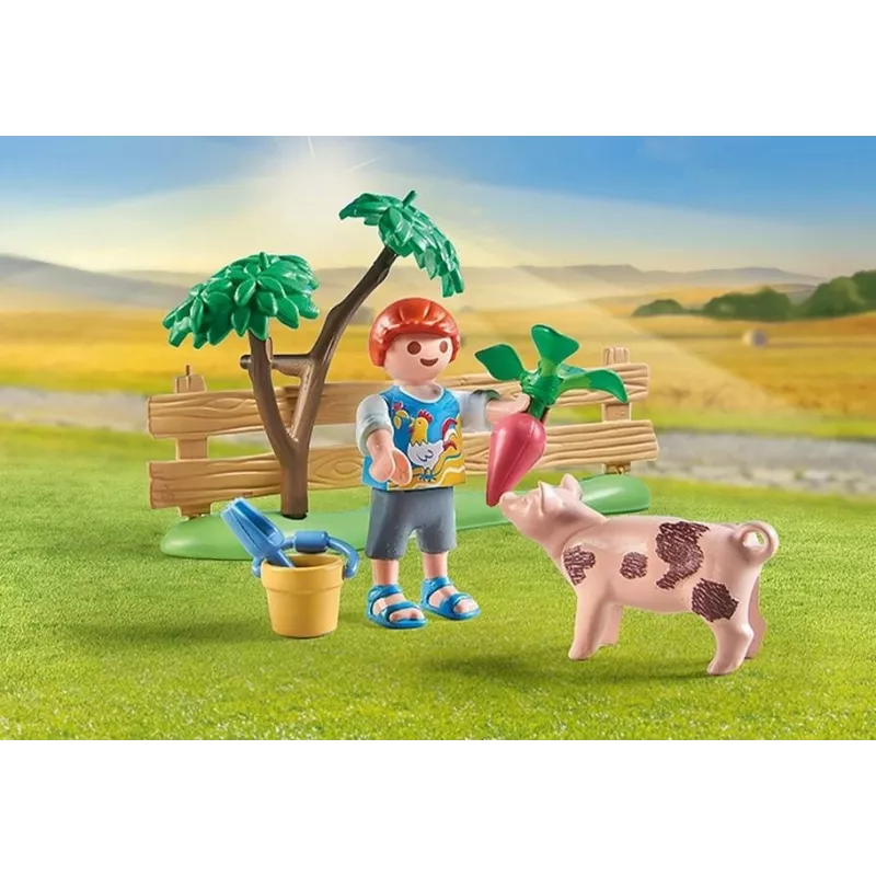 Playmobil 71443 Kaimas: Daržovių sodas su seneliais