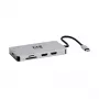 Eaton Tripp Lite USB-C dokas, dviejų ekranų - 4K 60 Hz HDMI, USB 3.2 Gen 1, USB-A šakotuvas, GbE, atminties kortelių lizdas, 100 W PD įkrovimas, pilkas - prijungimo stotelė - USB-C - 2 x HDMI - 1GbE (U442-DOCK