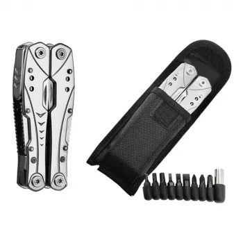 Extralink Multitool, Pocket Knife 23-in-1, with Case, Sidabrinė