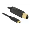USB laidas DeLOCK 83675 USB 3.2 Gen 2 1m USB C USB B Juodas