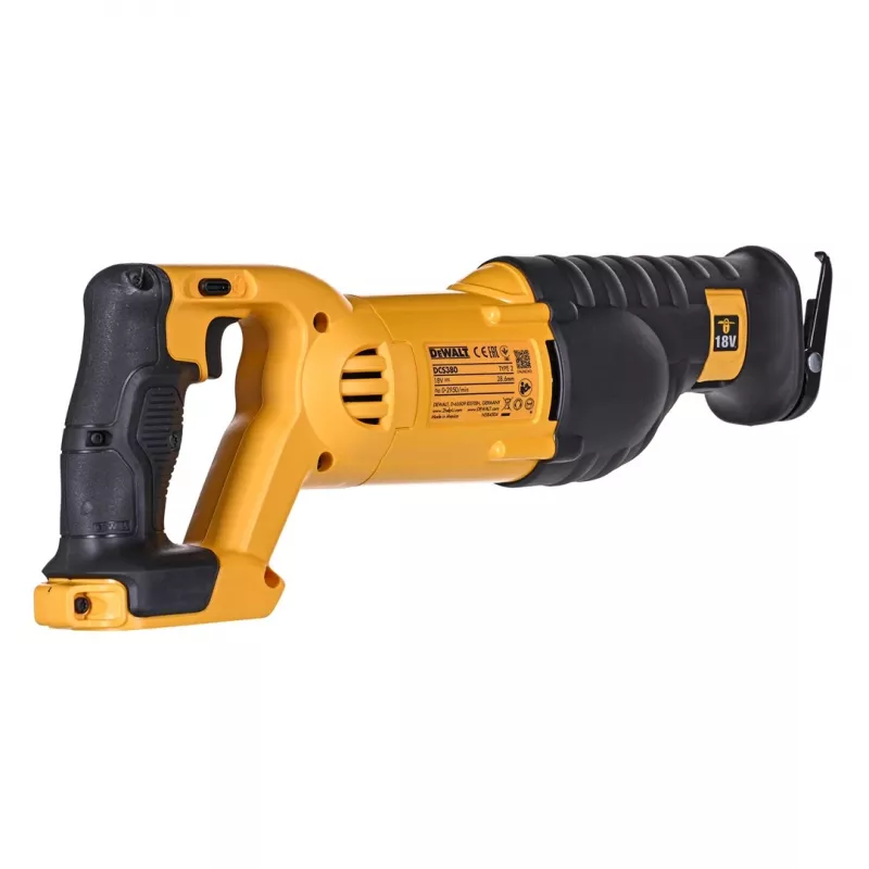 DeWALT DCS380N siaurapjūklis 2,86 cm juodas, geltonas