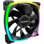 MONTECH RX140 PWM 140mm ARGB atvirkštinių menčių korpuso ventiliatorius - juodas