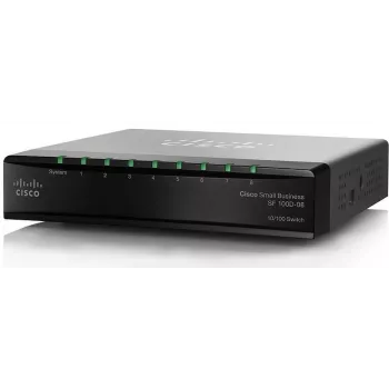 Cisco SF100D-08 8 prievadų stalinis 10/100 komutatorius