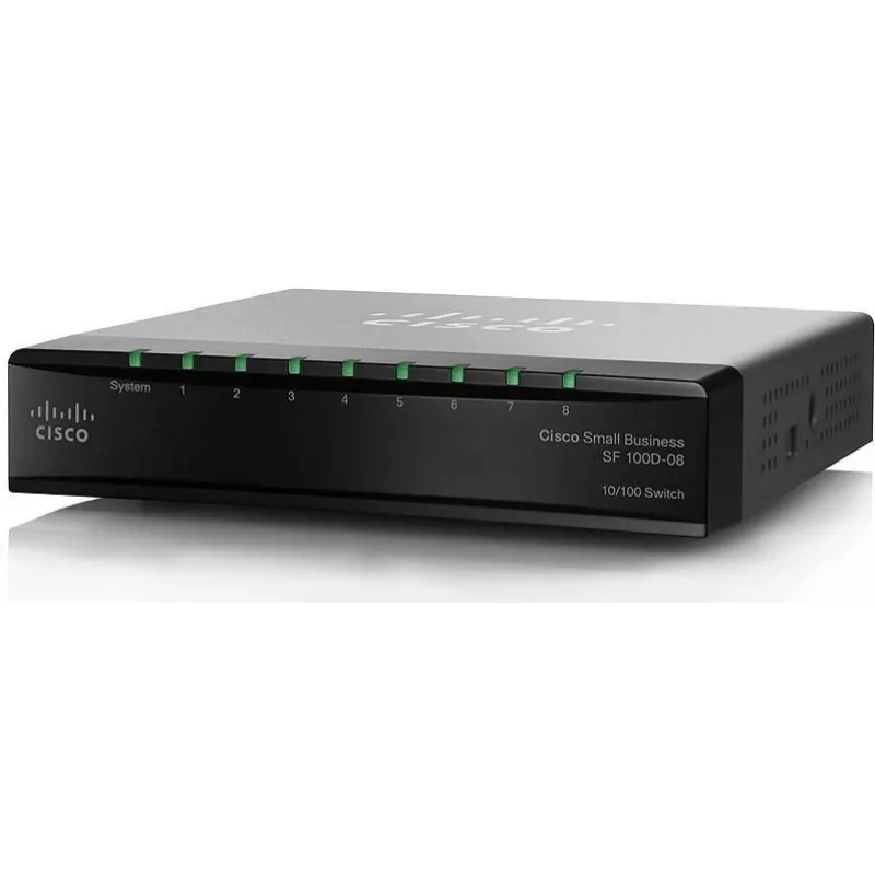 Cisco SF100D-08 8 prievadų stalinis 10/100 komutatorius