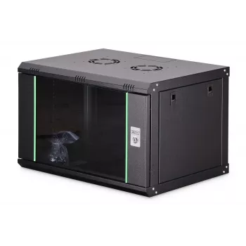 Prie sienos montuojama 19 colių stovo spinta DIGITUS Dynamic-N DN-37101 — 7U, 600x450 mm, IP20, raktinis užraktas, nesurinkta