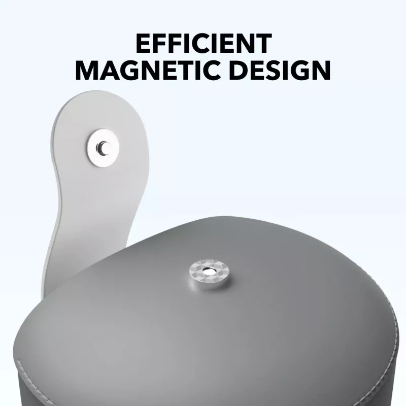 Ausinių dėklas Anker Soundcore Space One Pro su magnetiniais metaliniais mygtukais, pilkas