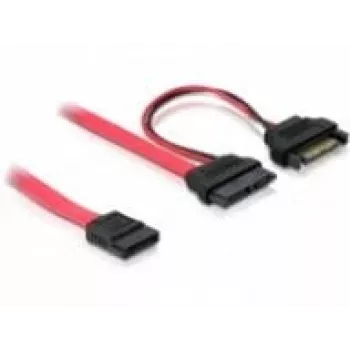 SATA kabelis DeLOCK 84418 0,5m raudonas