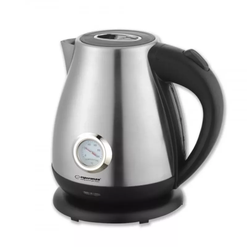 Elektrinis virdulys ESPERANZA EKK029 — 1,7 l, 2200 W, nerūdijančio plieno ir juodo plastiko