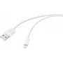 Renkforce USB laidas, USB 2.0, USB-A kištukas, Apple Lightning kištukas, 3,00 m, baltas (matinis) RF-5724088 (RF-5724088)