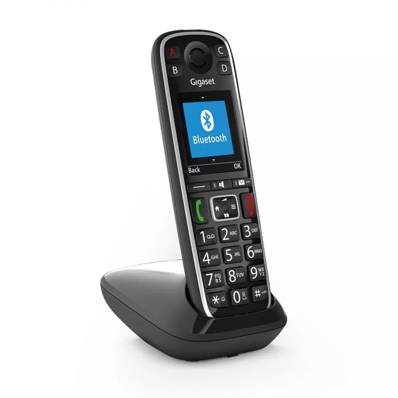 Gigaset E720 Analoginis/DECT telefonas su skambučio numerio atpažinimu Juodas