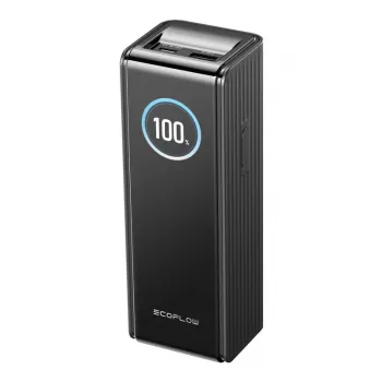 Išorinė baterija EcoFlow RAPID EF-RAPID25K140W-B-EU 25000 mAh, 3 prievadai (2×USB-C, 1×USB-A), juoda