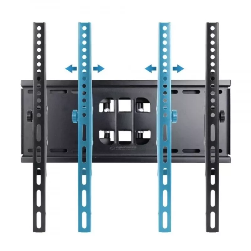 TV sieninis laikiklis Esperanza TITAN 26–70 colių (66–177,8 cm), pakreipiamas ±15°, sukiojamas 120°, VESA iki 400×400, maks. apkrova 55 kg, juodas
