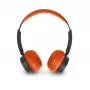Ant ausies dedamos Bluetooth stereofoninės ausinės muse M-271 BO — belaidės, sulankstomos, įmontuotas mikrofonas, raudonos/juodos spalvos