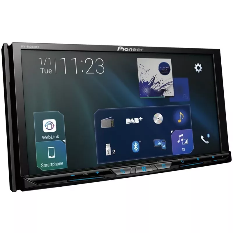 AVH-Z9200DAB, juoda, 2 DIN, 50 W, 4.0 kanalai, 50 W, CD, CD-R, CD-RW, DVD, DVD-