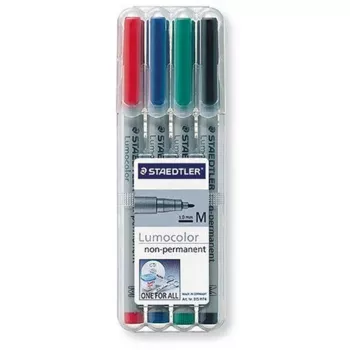 Markeris Staedtler 315 WP4 juodos mėlynos žalios raudonos spalvos