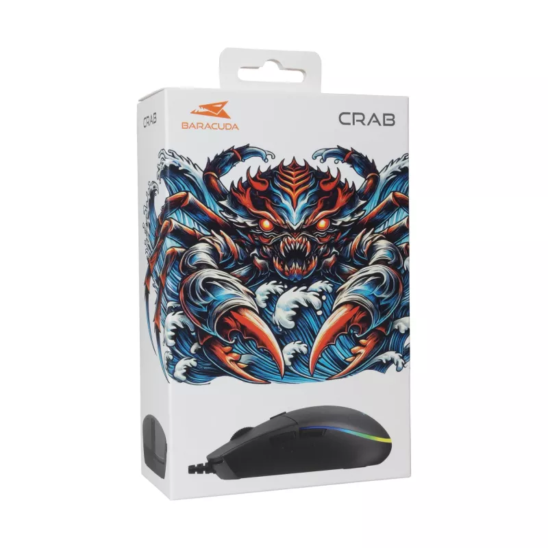 pelė Baracuda BGM-111 Crab Juoda CRAB-B