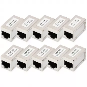 Digitus CAT 6A modulinės jungtys ekranuotos 10 vienetų RJ-45 auksiniai kontaktai