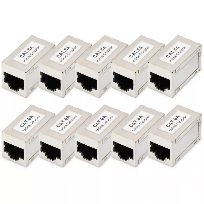 Digitus CAT 6A modulinės jungtys ekranuotos 10 vienetų RJ-45 auksiniai kontaktai