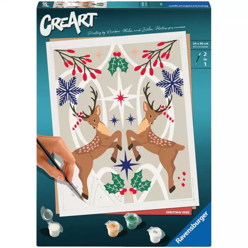 Ravensburger CreArt tapybos rinkinys – Kalėdinis elnias (kūrybinis tapybos rinkinys)