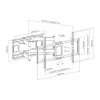 Sieninis tvirtinimo laikiklis SBOX PLB-7486 ekranams 43–100 kg, plokštė 800×400 mm