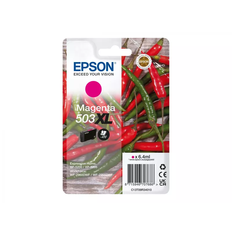 Epson 503XL rašalo kasetė 1 vnt. Originali, didelės išeigos (XL), Purpurinė