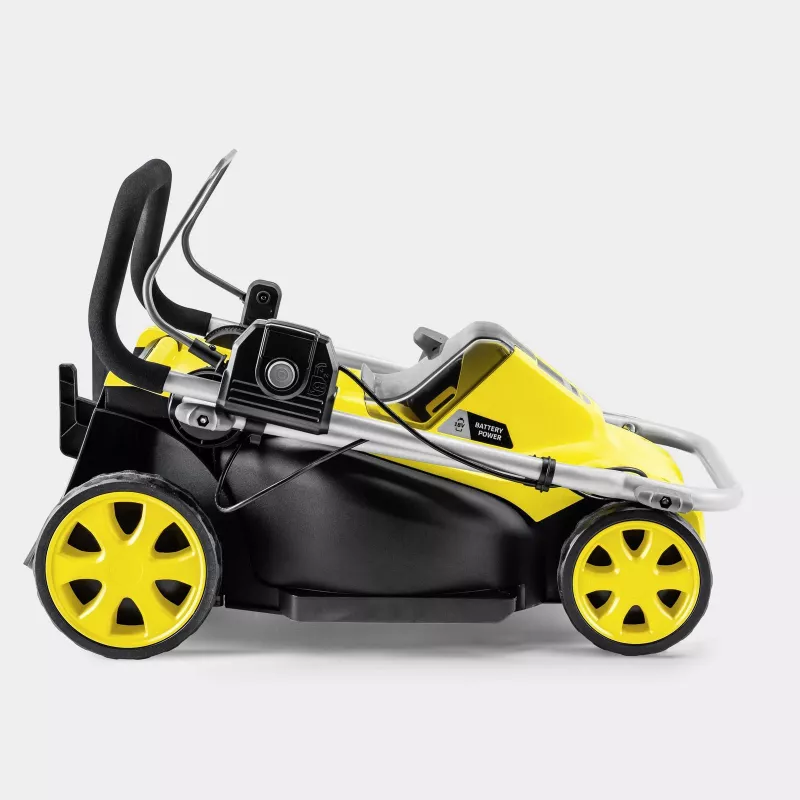 Už stūmoklinė vejapjovė Karcher LMO 3-18, baterija 18 V, pjovimo plotis 340 mm, skirta plotams iki 350 m², 25–60 mm aukštis