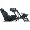 Lenktyninio stiliaus atlošiama sėdynė Next Level Racing ERS3 Elite Premium — juoda PU oda, atlošiama atlošas, suderinama su kokpitu/grindų montavimu