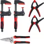Gnybtų rinkinys Bessey DIY-SET1-A 5 dalių, įskaitant 4 gnybtus ir skardos žirkles