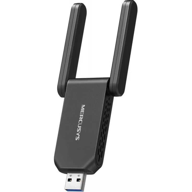 „Wi‑Fi“ USB adapteris MERCUSYS MA72XH AX1800 su didelio stiprinimo antenomis, USB-A „Plug‑and‑Play“