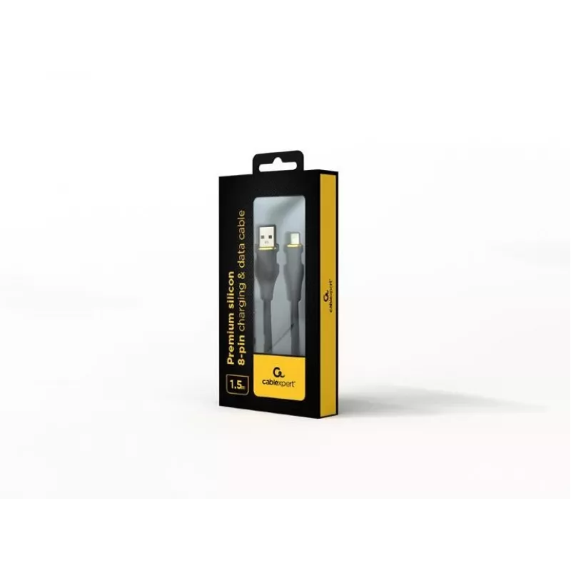 USB-A – Lightning laidas Gembird CC-USB2S-AM8PM-1.5M-BK — USB 2.0, 1,5 m
