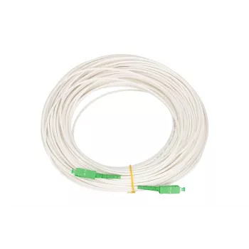 Patchcord SC/APC–SC/APC LSZH Singlemode Extralink G.657.A1 3mm Simplex 30 m baltas