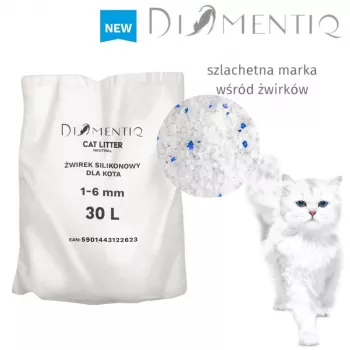 Kačių kraikas DIAMENTIQ Neutral lipantys silikono granulės 30 L — bekvapis, 1–6 mm